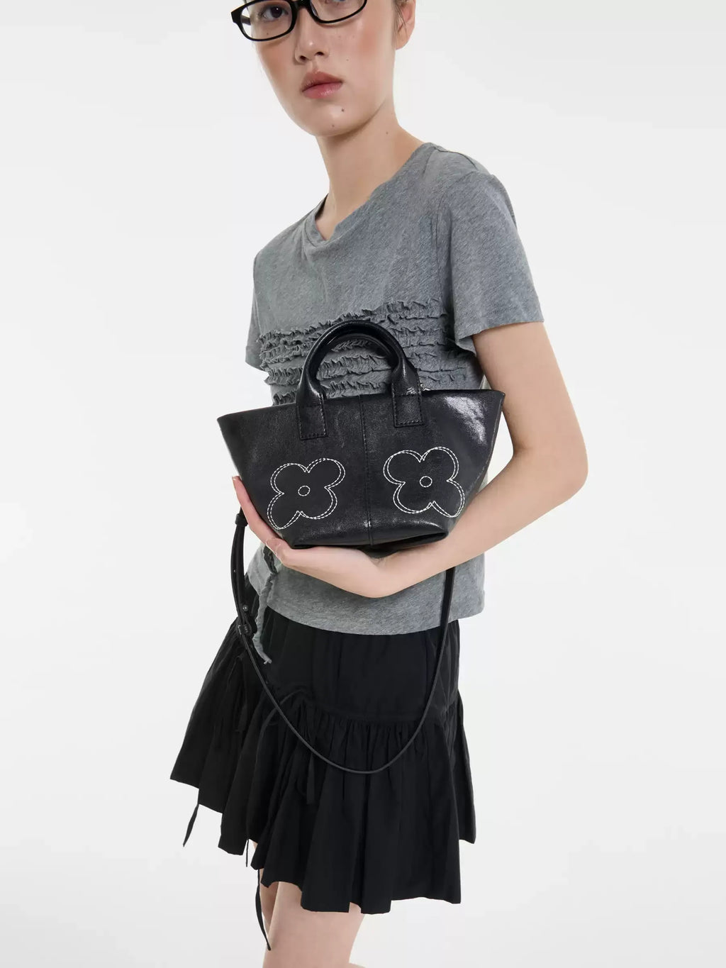 Le Romey Fafa Genuine Leather Mini Crossbody Bag